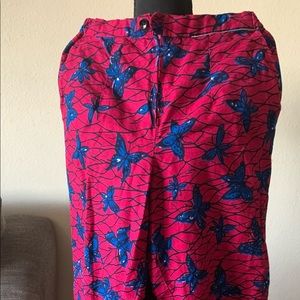Pink and blue butterfly pants